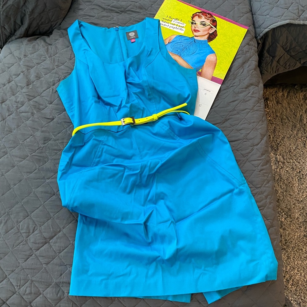 EUC Vince Camuto turquoise dress